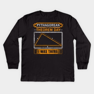 Pythagorean theorem day Kids Long Sleeve T-Shirt